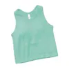 LU-011 To Street Yoga Tank Top Summer Sports Fitness Vest Padded Bra Rib Rib Racerback Women's Gym Cloths1 Pi 5 High P