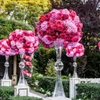 Çiçek topu satabilir) büyük boy kadeh akrilik vazo düğün buket yolu kurşun otel masası çiçek standı dekorasyon geri dönüşümlü trompet çiçek vazoları 444