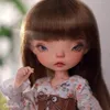 Design BJD Doll 1/6 Nana Cute Farm Style Skirt Big Head Girl Girl Resins Toys Movable Coint Make Up Doll 240129