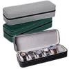 Travel Case Premium Leather Watch Case for Men Portable Watch Organizer For Storage Display Watch Carrying Case 240123