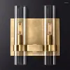 Wall Lamp Post Modern Luxury Vintage Brass Lamps American Retro Living Room Background Bedroom Aisle Sconces Lights Front