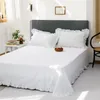 Mcao Elegant Pillow Sham Cover Edge Ruffled White Bedding Cotton Plain Pillowcase Set of 2 Pretty Vintage Lace Home Decor TJ7039 240129