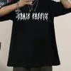 Y2K Grunge été coton Goth vêtements mâle lâche femme T-Shirt imprimé à manches courtes haute rue vêtements Harajuku hommes T-Shirt 240129