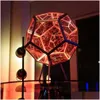 Outra decoração de casa A armadilha Orb DIY LED Infinity Dodecaedro Natal Halloween Decoração Espelho Criativo Cool Art Night Lights Drop Dh2Tw