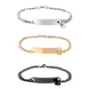 Charm Bracelets E15E Ladies Gold Bar Bracelet Simple And Exquisite Thin Cuff Plated Handmade Jewelry