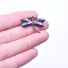 السحر 10pcs Dragonfly Hawk Moth Rainbow Color Butterfly Owl Spider Spider Pendant for Jewelry Making Diy Netlaces Hompts