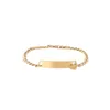 Charm Bracelets E15E Ladies Gold Bar Bracelet Simple And Exquisite Thin Cuff Plated Handmade Jewelry