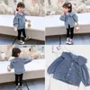 Baby Girls Denim Jacke Frühling Herbst Kids Jean Mantel für süße kleine Prinzessin Oberbekleidung Kinder Kleidung 110 Jahre 240122