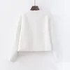 Giacche da donna 2024 Giacca e cappotto in tweed design primavera autunno da donna Capispalla bianco