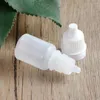 6pcs 5ml boş plastik sıkılabilir damlalık şişeleri göz sıvısı damlası (beyaz)