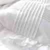 Mcao Elegant Pillow Sham Cover Edge Ruffled White Bedding Cotton Plain Pillowcase Set of 2 Pretty Vintage Lace Home Decor TJ7039 240129