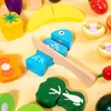Udawaj zabawki drewniana symulacja kuchnia grę dom Montessori edukacyjny dla dzieci dzieci prezent owoce Zestaw warzywny 240131