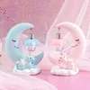 Night Lights Resin Moon Unicorn LED Light Cartoon Baby Nursery Lamp Breathing Children Toy Christmas Gift Kids Room Craft Table