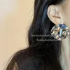 Boucles d'oreilles géométriques, boule ronde irrégulière en métal pour femmes, Style européen et américain, personnalité, grand bijoux cadeau