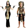 Ancient Egypt Egyptian Pharaoh Cleopatra Prince Princess Costume for women men Halloween Cosplay Costume Clothing egyptian adult1279e