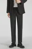 メンズスーツ秋の冬の肥厚スーツパンツ高品質の男性ビジネススリムストライプズボンフォーマルウェアオフィスソーシャルドレスパンツF250