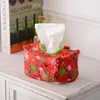 Decorações de natal suporte de papel higiênico caixas de capa de tecido papai noel sacos de tecido não tecido natal decoração de casa toalhas organizador