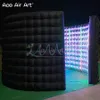 Atacado 10 pés x 8 pés inflável LED 360 Photo Booth Parede com 24pcs Tubo de luz LED Pano de fundo para eventos de casamento