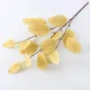 Decorative Flowers Artificial Trident Eucalyptus Leaves Branch With Berries Simulation Fake Plants For Home Wedding Party Floral Decoration