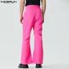 Herrbyxor män solid färg snör upp joggar streetwear casual byxor lösa 2024 mode manlig blossed s-5xl incerun
