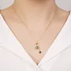 Pendants S925 Collier de chaîne pour femmes 2024 bijoux creux sur le cou de perles de perle