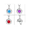 Pendant Necklaces Luxury Cz Crystal Snowflake Pendant Necklaces For Women Charm Aaa Shiny Clavicle Chain Sier Chokers Jewelry Drop Del Dh7Dc