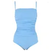 Costumi da bagno da donna 2024 Stile coreano Costume intero da donna imbottito solido Costume da bagno di alta qualità Monokini sexy Vacanza Beachwear