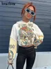 Hoodies femininos hawthaw moda feminina manga longa streetwear t camisa topos camisolas 2024 roupas de outono itens por atacado para negócios