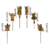 Dekorativa figurer Mini Fairy 6pcs/set harts trädgårdsfagor Stakes set miniatyr statyer för utomhuspottväxter bonsai dekoration