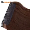 Grampo sintético reto extra longo no cabelo 2024283238 polegadas para mulheres fibra resistente ao calor preto go 240130