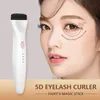 Electric Eyelash Curler 5D Push uppvärmd justerbar temperatur 3 Lägen Eye Lashes Eyelash ympning Långvarigt sminkverktyg 240131