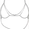 Altri set di gioielli Nuovo semplice catena petto bikini gioielli per le donne Crop Top brasiliano Summer Beach 2023 moda reggiseno catena Brest gioielli corpo regali YQ240204