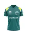 T-shirt da corsa dell'Aston Martin Alonso Racing Team stessa polo a maniche corte stampata in 3D