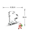 Bakning Mögel 1st Patisserie Reposteria Christmas Santa Claus Gift Fondant Cake Decor Tool rostfritt stål kakor Metal Biscuit