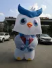 wholesale Giant customized size blue inflatable night owl lovely animal balloon for event decoration 3/4/6m high