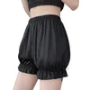 Women's Panties Lightweight Safety Shorts High Waist Ruffle Cuffs For Women Pumpkin Lantern Shape Loose Bottoming Summer Thin