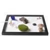 Zen Garden Sand Table Simple Miniature Buddha Statue Crafts Desk Tillbehör Dekoration för kontor och hem skrivbord 240129