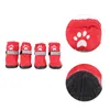 Vêtements de chien 4 pcs bottes de pluie pour animaux de compagnie chaussures pieds protecteur chaussures imperméables chaussures de pluie en plein air hiver