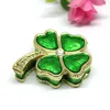 SHINNYGIFTS Green lucky four leaves clover decorative ornaments Ring jewelry Trinket Box 240125