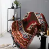 Blankets Outdoor Camping Blanket With Tassels Bohemian Style Ethnic Tent Picnic Sofa Bed Fringed