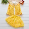 Ensembles de vêtements mignon princesse coton pour printemps automne infantile enfant en bas âge bébé fête d'anniversaire Tutu costumes fille pardessus tenues cadeaux