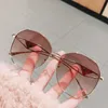 Sunglasses New Sunglasses Female Metal Prd Concave Shading Fashion Korean