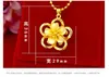 999 Pure Sunflower Pendant Sun Flower 3D Hard Gold 18K AU750 Necklace Female Fine Christmas Gift Real Jewelry 240125