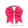 Acessórios de cabelo 36pcs / OEM ODM 4.5 "Arco Sólido Meninas Cheerleading Bowknot Fita de Gorgorão Elogio Elástico Suporte