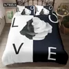 Conjuntos de cama Casais Modern Duvet Cover Queen 220x240 260x240 Crown Set Preto Cama Branca para Duplo 2 Sp Adulto Quarto