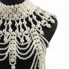 Andra smyckesuppsättningar Pearl Body Chain Shoulder Necklace Bra Multilayer Pendant YQ240204
