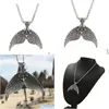 펜던트 목걸이 보헤미안 인어 테일 펜던트 목걸이 골동품 여성을위한 컬러 칼라 Boho Jewelry Whale Charm Chokers 목걸이 dh6nq