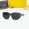 Gafas de sol Fendy para mujer Diseñador Gafas de sol Fenty sin marco de moda Sombrillas de una sola pieza personalizadas de moda Piezas cuadradas del océano Gafas de sol de alta estética