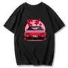 Men's T Shirts JDM Initial D Shirt For Men Japanese Car Streetwear Cotton NISSAN 180sx Summer Casual O-neck Unisex Tees T-shirt Tops