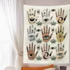 Tapissries Mystical Witchy Hands Tapestry Wall Hanging Moon Fas Evil Eye Hamsa Hand Witchcraft Boho Hippie Room Decor Poster